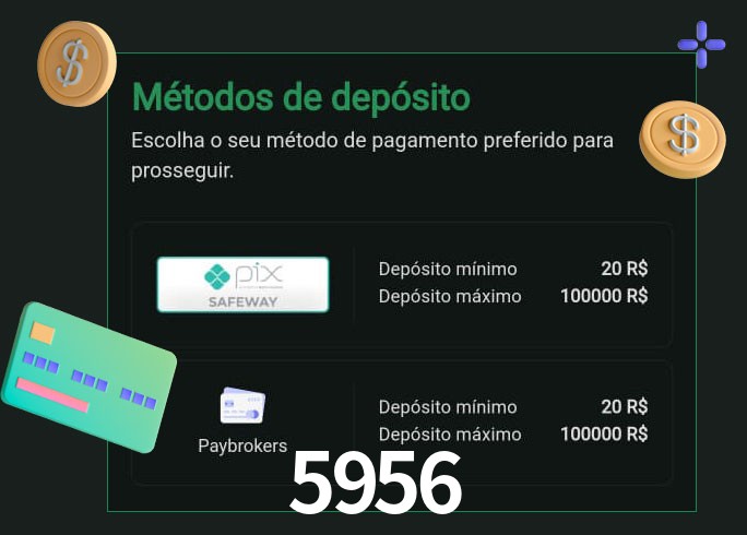O cassino 5956 oferece uma grande variedade de métodos de pagamento